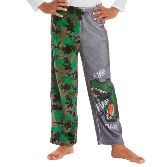 Member's Mark Boys Favorite Plush & Soft Fleece Sleep Pant 2 Pack Size 8 Dino’s - Picture 3 of 6